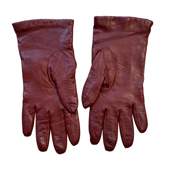 Portolano Garnet 100% Genuine Italian Leather Lambswool Lined Driving Glove-7(M) - Picture 2 of 7